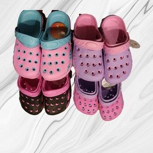 Girls Garden Clogs Slip-On Casual Two-tone Slipper Sandals 23-gar